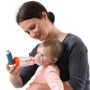 Distanziatore espace infant 0-2 anni con maschera arancio