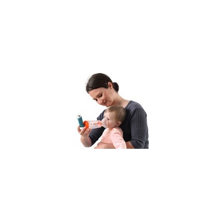 Distanziatore espace infant 0-2 anni con maschera arancio