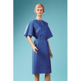 Camice monouso a manica corta in tnt azzurro - 50 pz.