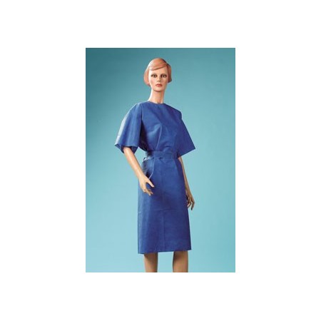 Camice monouso a manica corta in tnt azzurro - 50 pz.