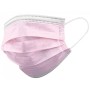 Gisafe mascherina chirurgica filtrante 98% 3 veli tipo iir con elastici - adulti - rosa - scatola - conf 50 pz.
