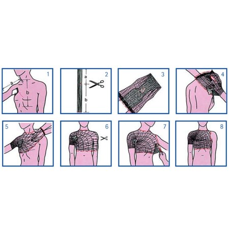 Rete tubolare elastica - calibro 10, per spalle, corpo, schiena
