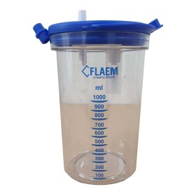 Frasco de recogida de secreciones, esterilizable, 1000 ml flaem tapón nuevo