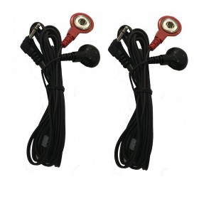 Par de cabos tens com conector preto e vermelho pg360