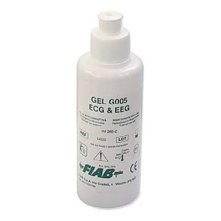 Gel ad alta conduttività per ecg, eeg, emg, defibrillazione ed elettrostimolazione g005 - bottiglia da 260 ml