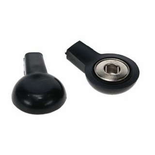 Adattatore nero 2 mm per bottoni - femmina
