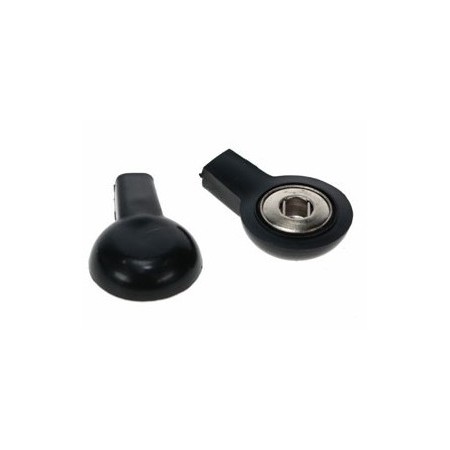 Adattatore nero 2 mm per bottoni - femmina