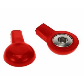 Adattatore rosso 2 mm per bottoni - femmina