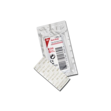 3m steri-strip - nastro per sutura cutanea rinforzato, 1541r - 75 x 6 mm - 1 busta da 3 pz.
