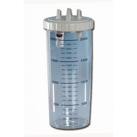 Vaso 2 litri con coperchio - autoclavabile a 121°c