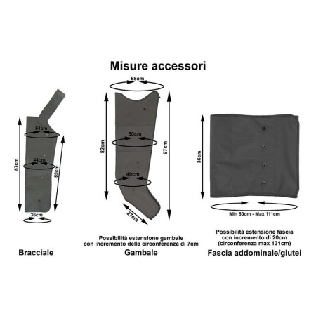 Pressoterapia pressomassaggio mesis plus+ con 2 gambali + kit slim body + bracciale