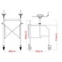 Deambulatore antibrachiale pieghevole in acciaio verniciato – ingombro ridotto – serie click mini