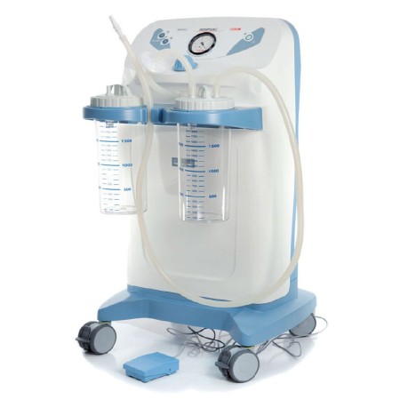 Aspiratore chirurgico new hospivac 400 con 2 vasi da 2l, comando a pedale e deviatore di flusso