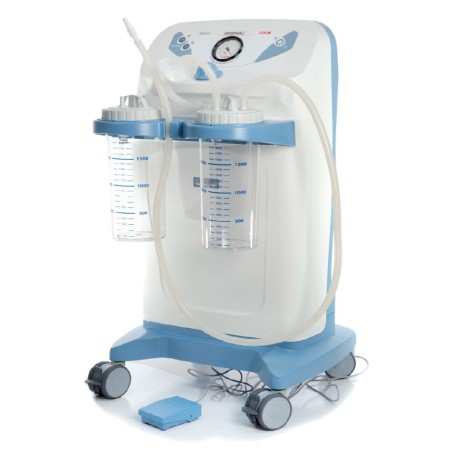 Aspiratore chirurgico new hospivac 400 con 2 vasi da 2l, comando a pedale e deviatore di flusso