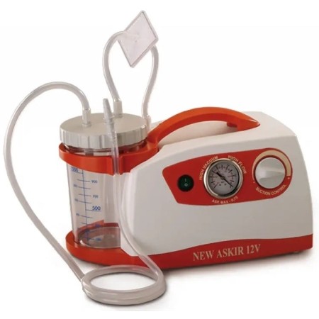 Aspiratore chirurgico new askir 30 12v vaso 1 lt - da ambulanza solo con cavo auto 12v