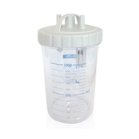 Vaso chirurgico completo da 1 lt autoclavabile (max 120°c) per aspiratori new askir e new aspiret