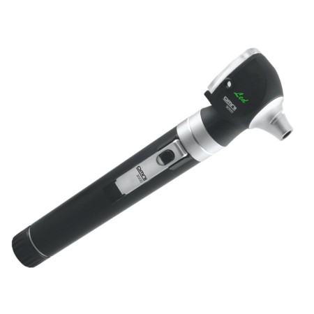 Otoscopio sigma led f.o. con manico ricaricabile e batteria - in borsetta morbida - nero