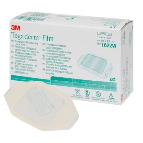 Tegaderm, pansement film transparent avec système d'application sur cadre 1622w, 4,4x4x4 cm, 100 pièces