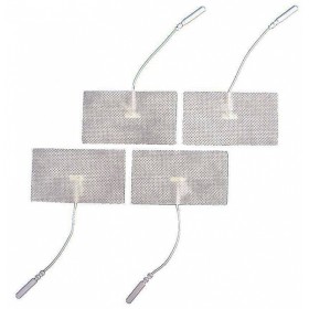 Fils d'électrodes rectangulaires pour électrostimulation et tens, 45 mm x 65 mm 4 pcs.