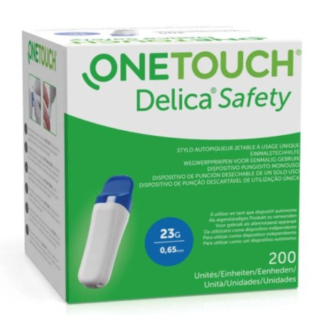 Onetouch delica dispositivo pungidito monouso di sicurezza 23 g - 200 pz.