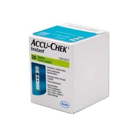 Strisce da 25 pz per misuratore di glicemia accu-chek instant