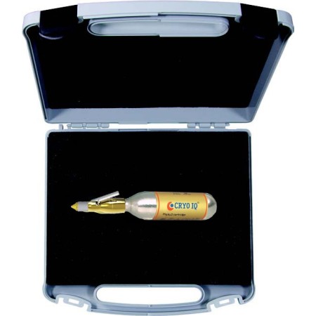 Dispositivo cryo iq derm a contatto 1mm - 25g di gas n2o - valvola comando - punta in vetro fissa