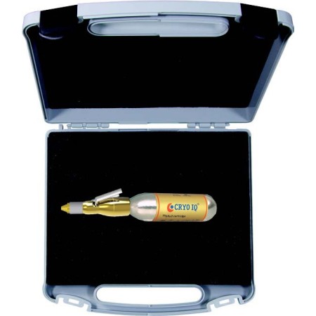 Dispositivo cryo iq derm a contatto 3mm - 25g di gas n2o - valvola comando - punta in vetro fissa