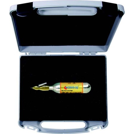 Dispositivo cryo iq derm spray - 25g di gas n2o - valvola comando - punta in vetro fissa