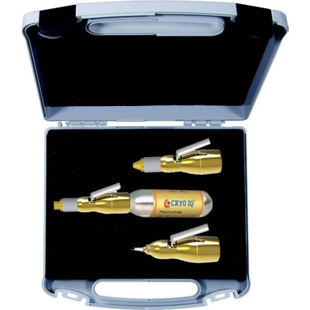 Kit dispositivi cryo derm iq spray(1-6mm) + contatto 3mm + 5 mm - 25g di gas n2o - valvola comando - punta in vetro fissa