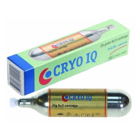 Cartuccia cryo iq - 25g di gas n2o con valvola