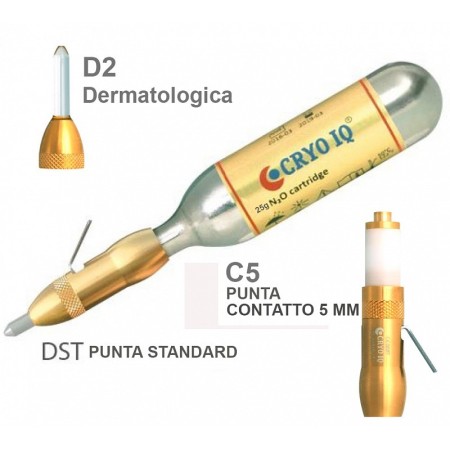 Dispositivo cryo iq pro - sistema misto triplo -1 spray + 1 contatto + dermatoloico - gas 25 g