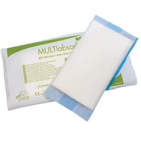 Multiabsorb s absorberende pads 10 x 20 cm - steriel - verpakking van 25 stuks.