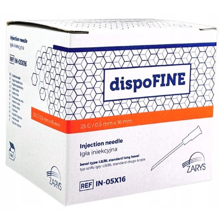 Aghi ipodermici 25g sterili dispofine 0.5 x 16 mm arancio - 100 pz.