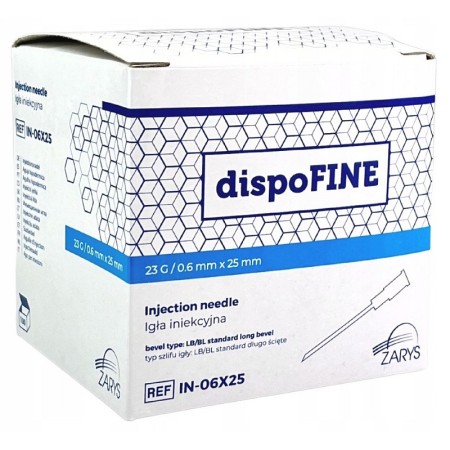 Aghi ipodermici 23g sterili dispofine 0.6 x 25 mm blu - 100 pz.