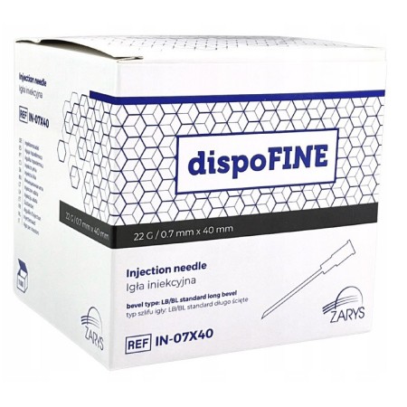 Aghi ipodermici 22g sterili dispofine 0.7 x 40 mm nero - 100 pz.