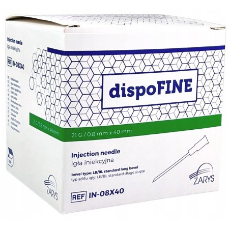 Aghi ipodermici 21g sterili dispofine 0.8 x 40 mm verde - 100 pz.
