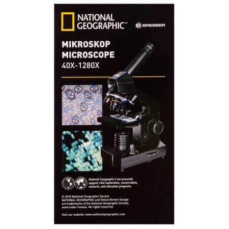 Microscopio bresser national geographic 40–1280x con supporto per smartphone