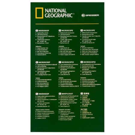 Microscopio bresser national geographic 40–1280x con supporto per smartphone