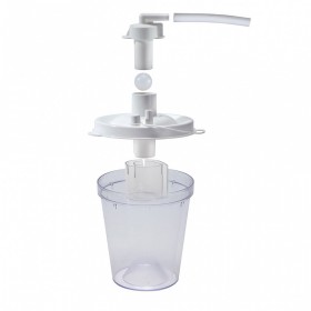 Nuovo vaso di ricambio 800 cc per vacuaid devilbiss completo di filtro incorporato