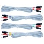 Set di 4 cavi compex grigi 6p/ wire chattanooga/ compex a spinotto