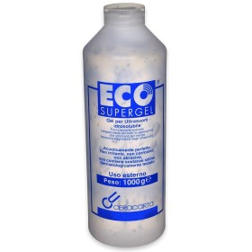 Eco supergel klares transparentes gel für ultraschall und gepulstes licht in 1 lt flasche.