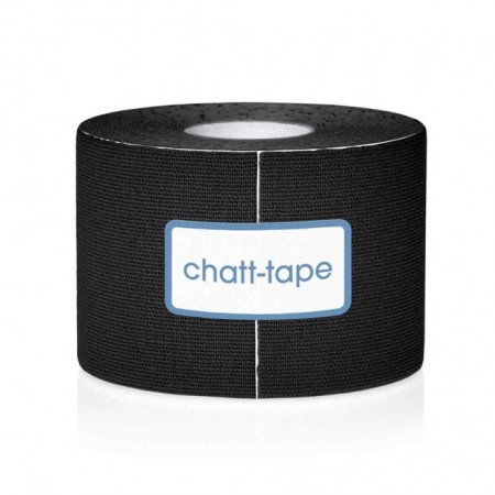 Nastro kinesiologico ad uso professionale chattanooga chatt-tape - colore nero - 5cm x 5m