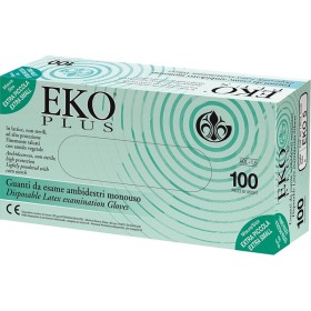 Jednorazowe rękawiczki lateksowe doc eko plus z pudrem. - 100 szt.