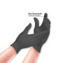 Guanti in nitrile nero senza polvere biosoft pf black food - 100 pz