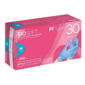 Guanti monouso in nitrile senza polvere biosoft pf type 30 - 100 pz