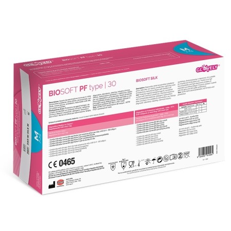 Guanti in nitrile senza polvere biosoft pf type 30 - 100 pz