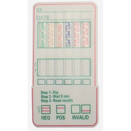 Drogatest base multicard - 7 sostanze analizzate + 3 adulteranti - 25 test