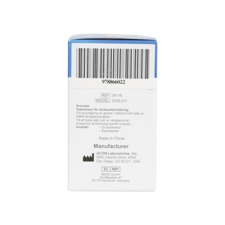 Strisce glucosio per glucometro gima - conf. 25 pz.