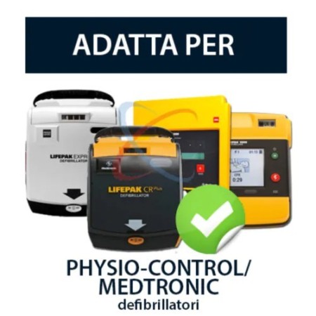 Coppia di piastre physio control, elettrodi adulti quick combo