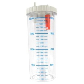 Komplett autoklaverbart kirurgiskt kärl på 2 liter (max 120 °c) för new askir-, new aspiret- och new hospivac-aspiratorer